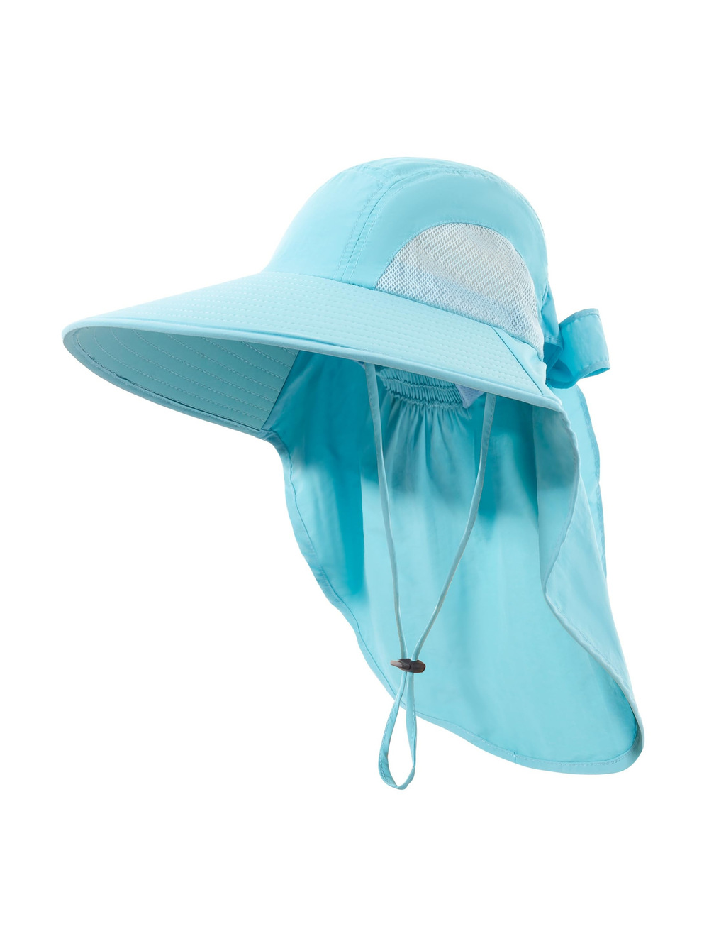Womens Sun Hat UV Protection, Foldable Waterproof Wide Brim | Sky Blue | Size OS